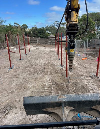 Piling underway
